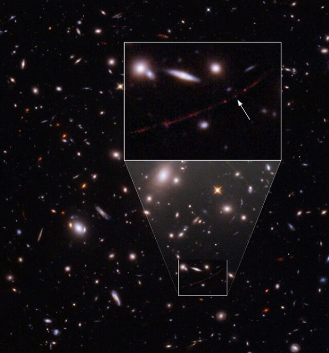 Ngôi sao xa xôi Earendel được chụp bởi kính Hubble