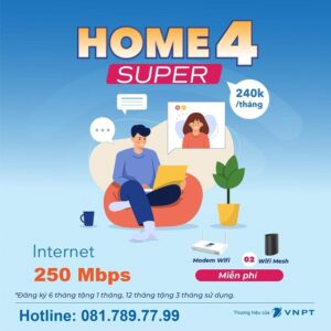 Home 4 Super Wifi Mesh VNPT 250Mbps 